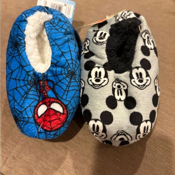 Spider-Man and Mickey Mouse Kids Slippers - Picture 1 of 3